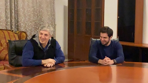 Хизри Абакаров и Хабиб Нурмагомедов встретились с участниками международного турнира по мини-футболу «Каспий 2020»